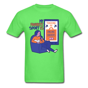 My Favorite Sport is Tracking Online Orders Unisex T-Shirt - kiwi