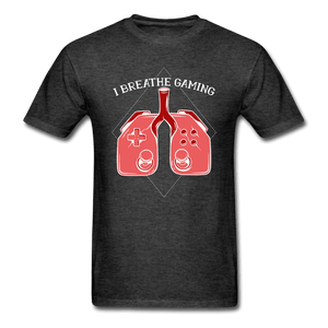 I Breathe Gaming Controller Lungs Unisex T-Shirt - heather black