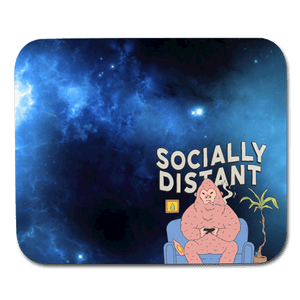 Socially Distant Gaming Pink Gorilla Mouse Pad - white