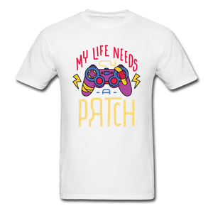 My Life Needs a Patch Gamer Unisex T-Shirt - white