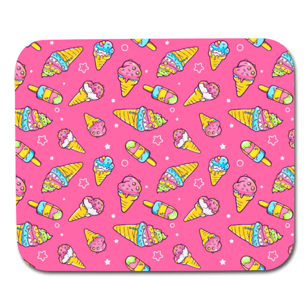 I Scream for Pink Ice Cream Mouse Pad - white