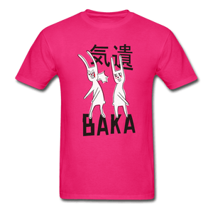 BAKA Slapping Rabbit Unisex T-Shirt - fuchsia