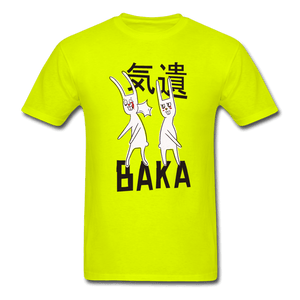 BAKA Slapping Rabbit Unisex T-Shirt - safety green