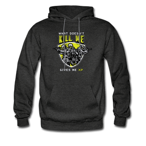 What Doesn't Kill Me Gives Me XP Hoodie - charcoal grey