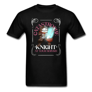 Catastrophe Knight At Your Service Cat Knight Shirt - black