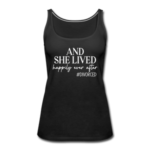 And She Lived Happily Ever After #Divorced Tank Top - black