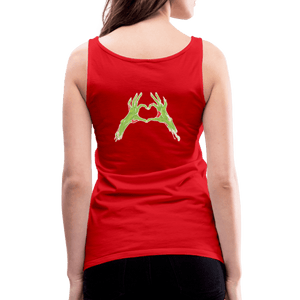 Zombie Chase Funny Quote Tank Top - red