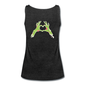 Zombie Chase Funny Quote Tank Top - charcoal grey