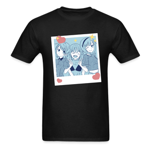 Friends are Forever Kawaii School Girls T-Shirt - black