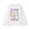 80% Cotton 20% Cat Hair Funny Cat Sweatshirt