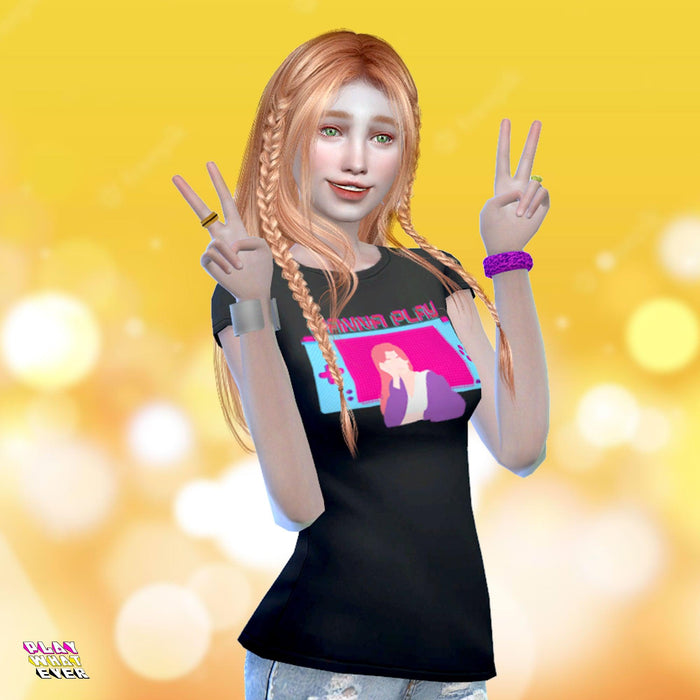 Sims 4 CC Wanna Play Retro Gameboy Gaming T-Shirt