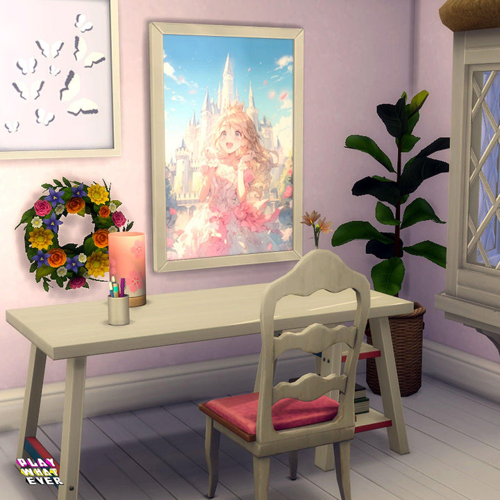 Sims 4 CC Princess Song in the Garden Anime Poster with Frame - PlayWhatever
