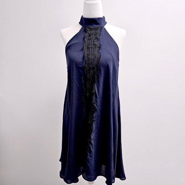 Preloved: Midnight Dance Lace Detail Halter Dress