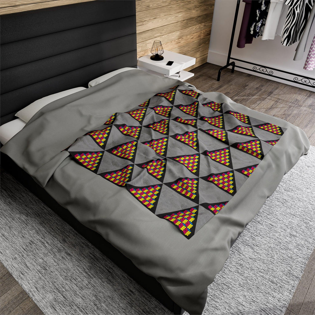 Cube Velveteen Plush Blanket - PlayWhatever