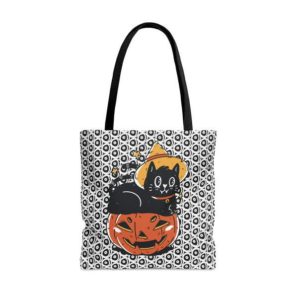 Chillin' on My Pumpkin Cat Tote Bag