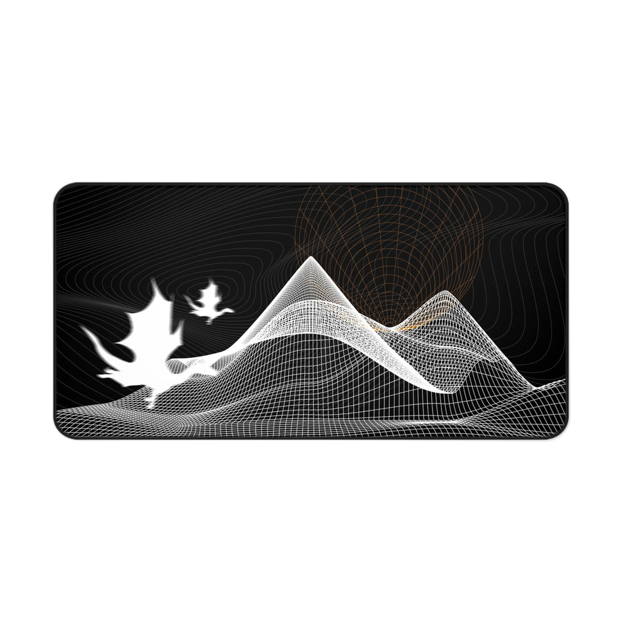 Dragons Over Gridspire fantasy desk mat