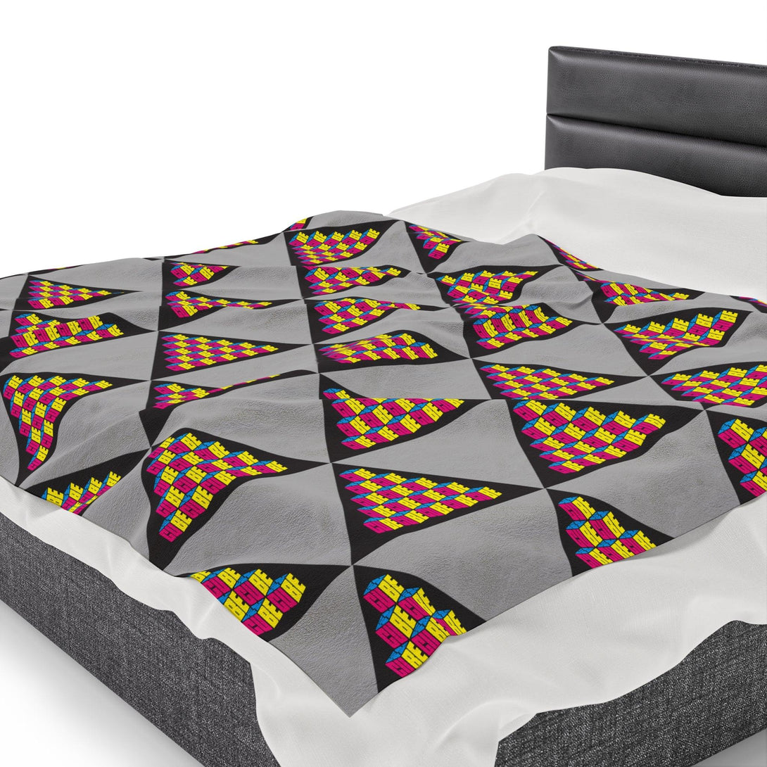 Cube Velveteen Plush Blanket - PlayWhatever