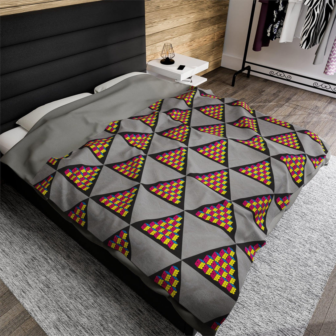 Cube Velveteen Plush Blanket - PlayWhatever