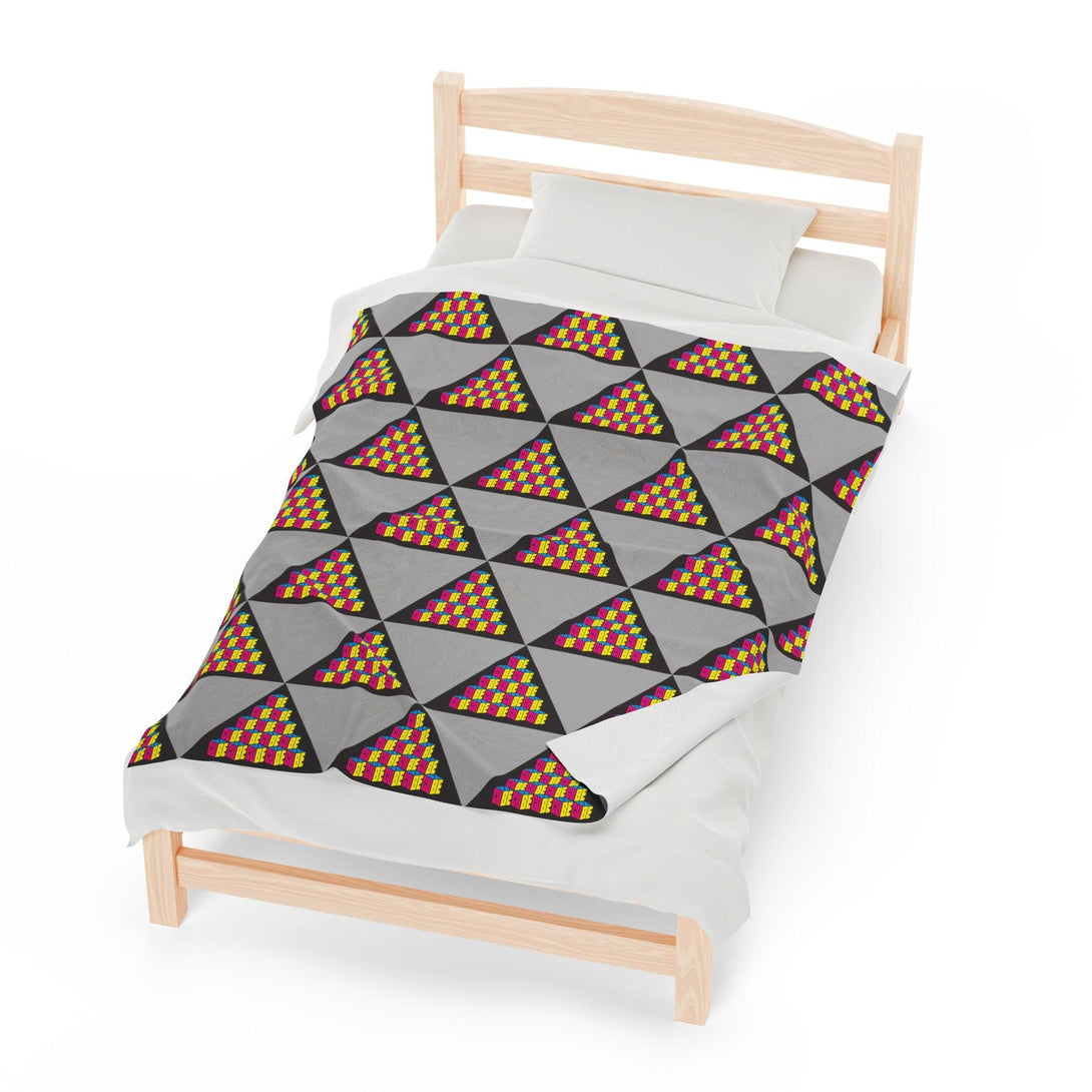 Cube Velveteen Plush Blanket - PlayWhatever