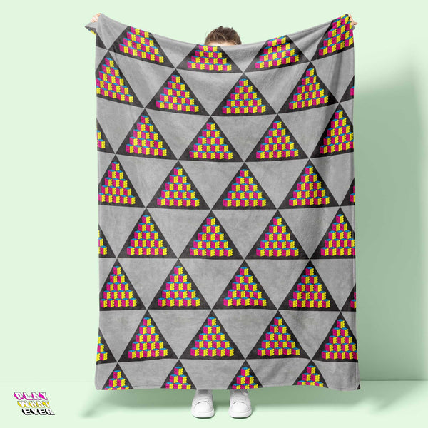 Cube Velveteen Plush Blanket - PlayWhatever