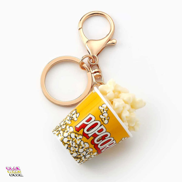 Movie Time! Popcorn Novelty Keychain