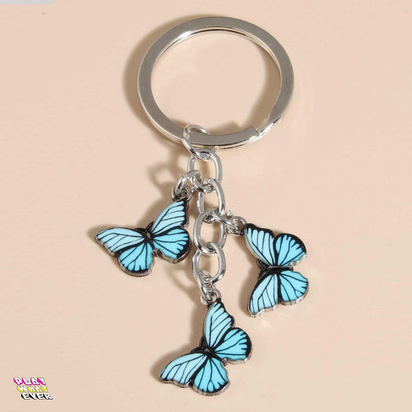 Butterfly Garden Blue Azure Keychain