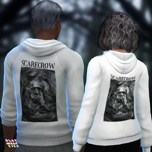 Sims 4 CC Scarecrow Halloween Hoodie