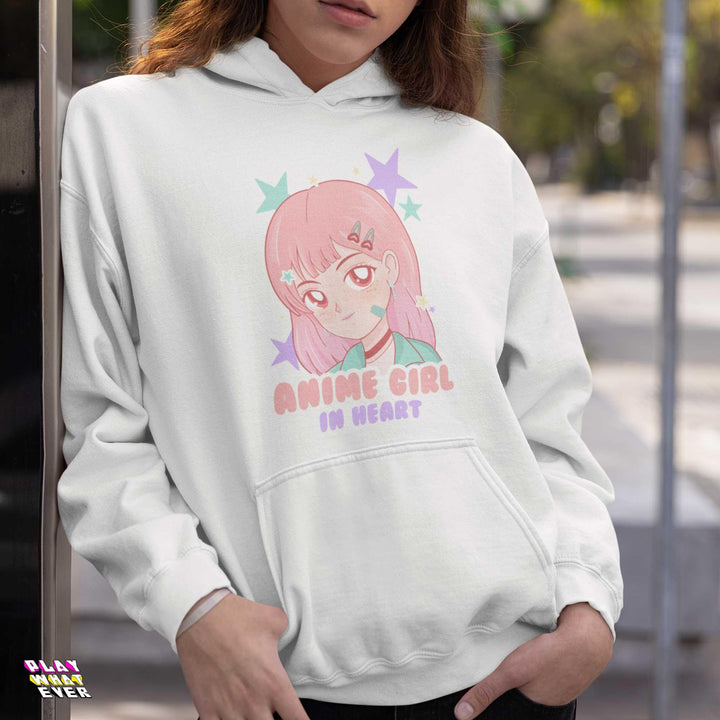 Anime Girl In Heart Cute Hoodie - PlayWhatever