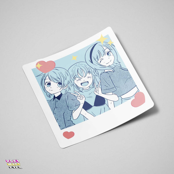 Anime School Girl Friends Waterproof Vinyl Sticker - PlayWhatever