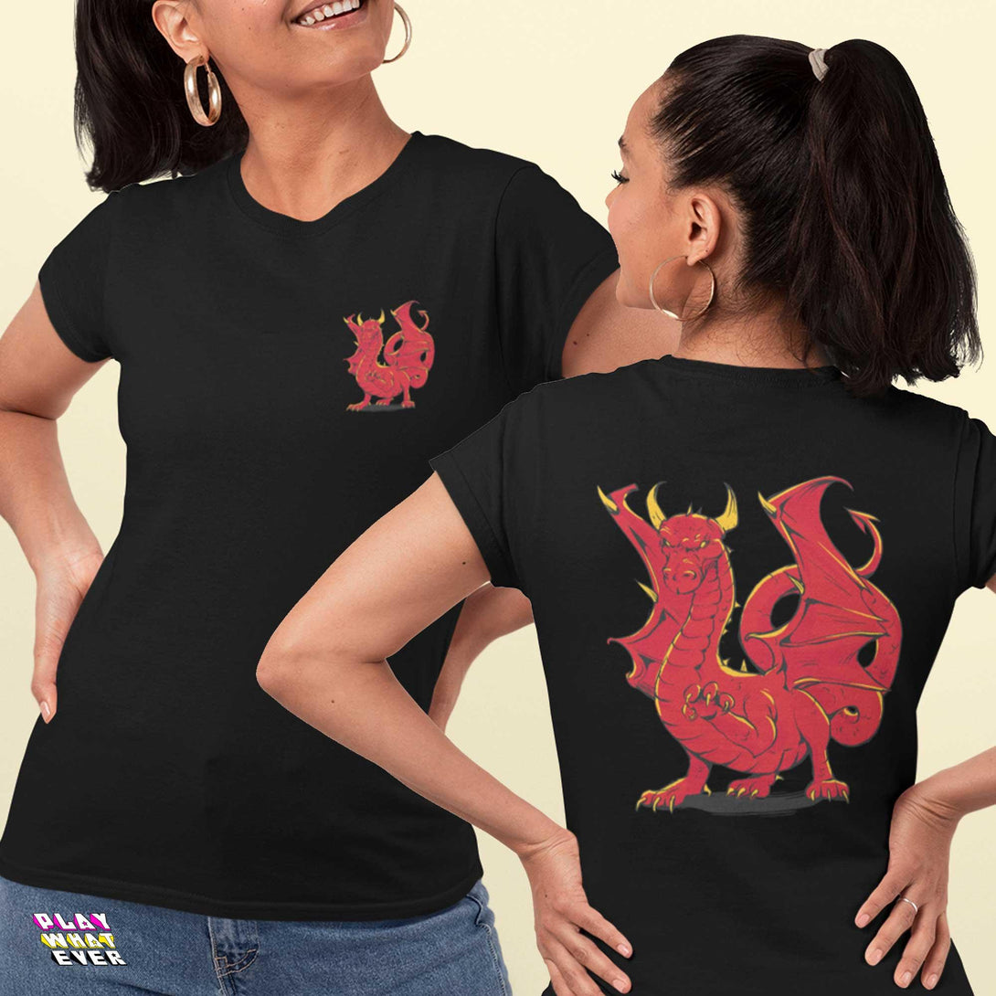 Flaming Dragon Unisex T-Shirt - PlayWhatever