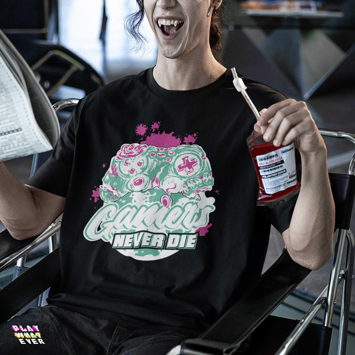 Gamers Never Die Zombie Controller Shirt
