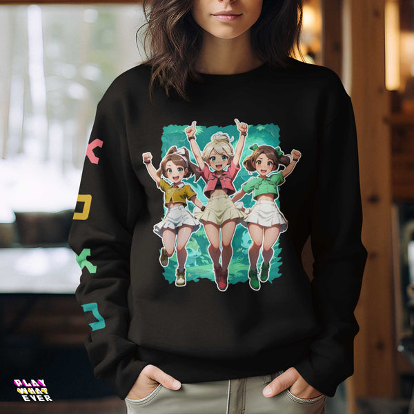 It's Go Time! Anime Girls Cheerful Sweatshirt