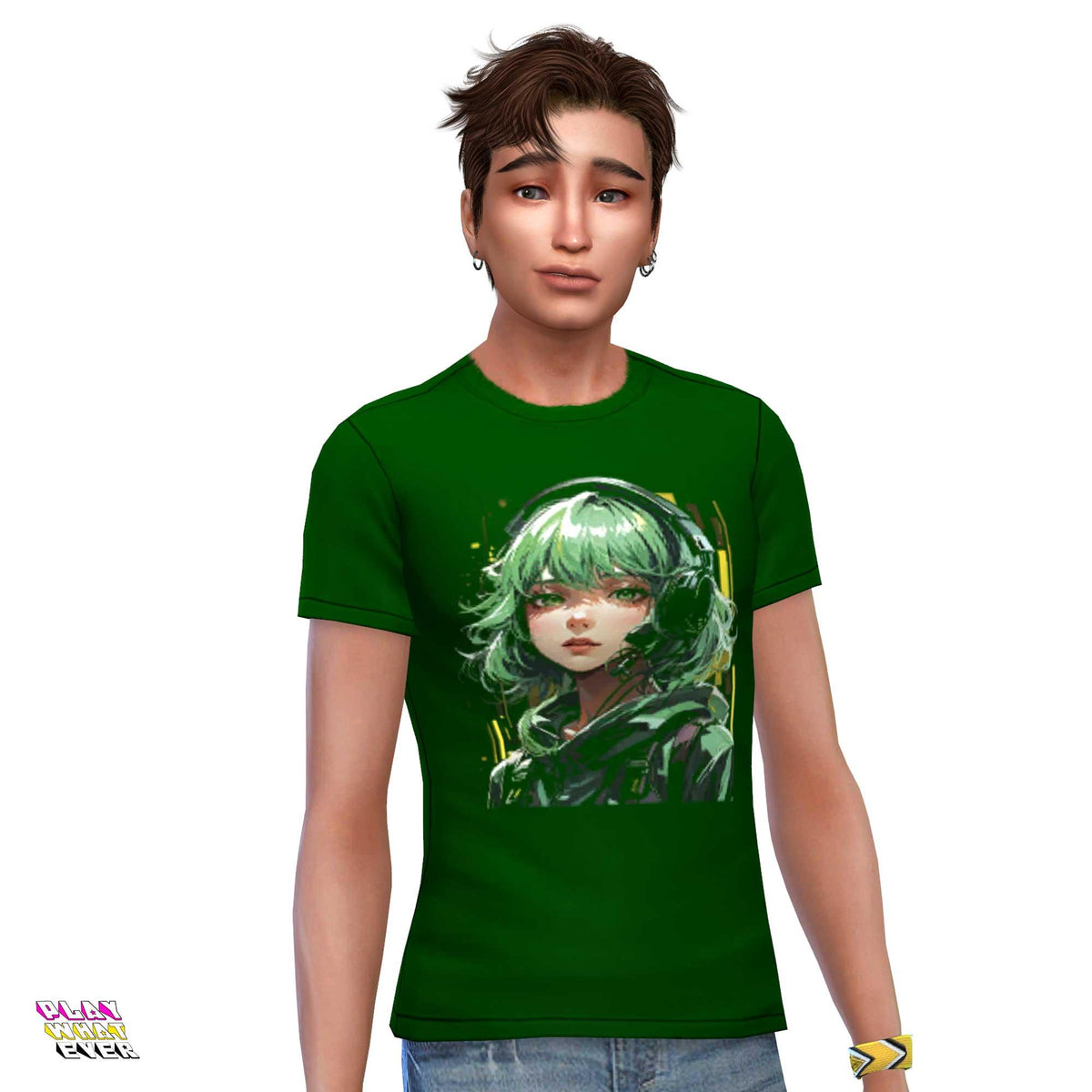 Sims 4 CC Gamer Scene Gamer Girl Shirt