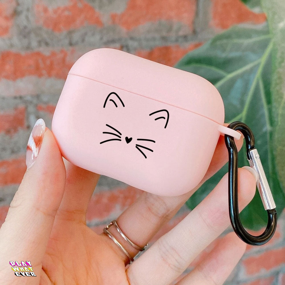 Chic Cat Pattern AirPods Case – Cute and Protective Accessory