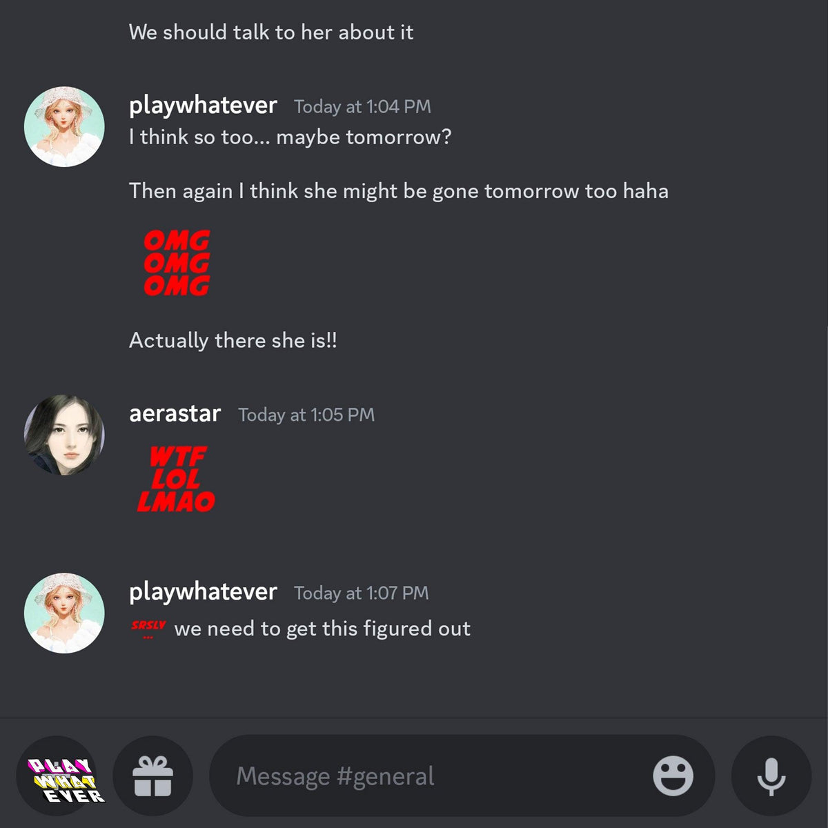 Red Text Slang Discord Emoji Pack