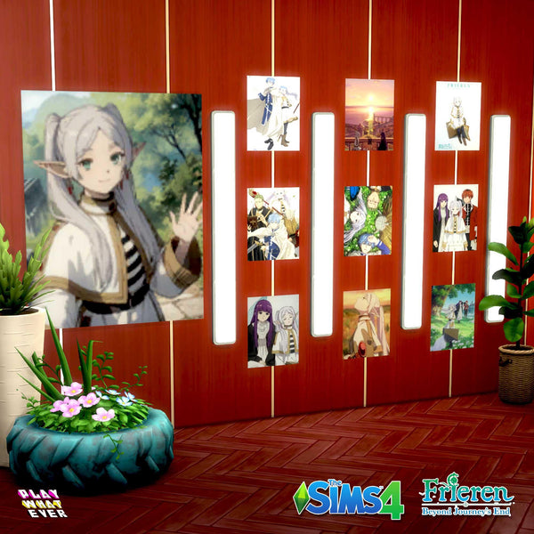 Sims 4 CC Frieren Beyond Journeys End Anime Poster