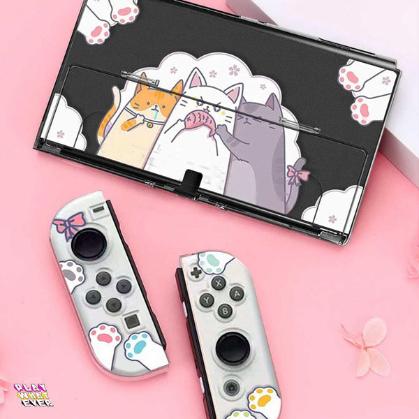 Cat Paws on Sushi Nintendo Switch Case