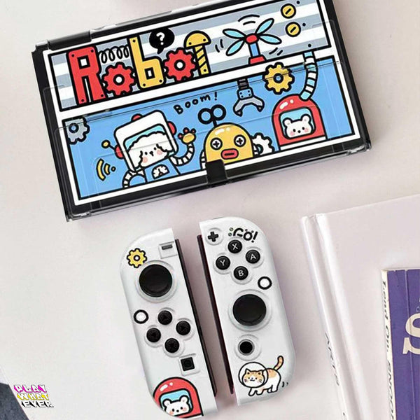 Robots and Aliens Science Nintendo Switch Case