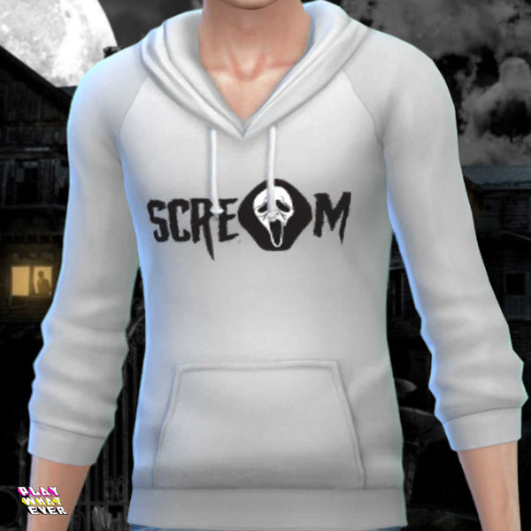Sims 4 CC Scream Scream Hoodie