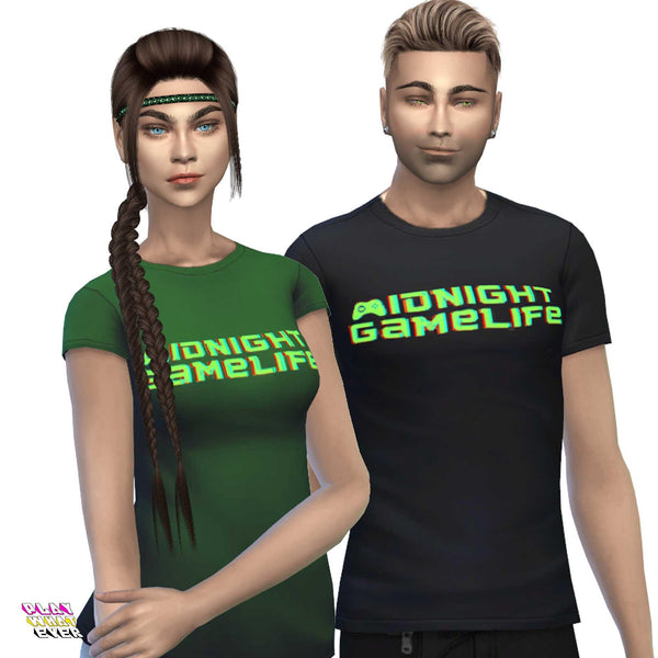 Sims 4 CC Midnight Game Life Shirt - PlayWhatever