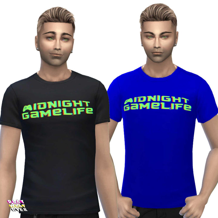 Sims 4 CC Midnight Game Life Shirt - PlayWhatever