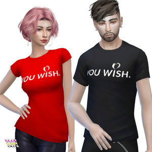 Sims 4 CC You Wish Devil Heart Shirt - PlayWhatever
