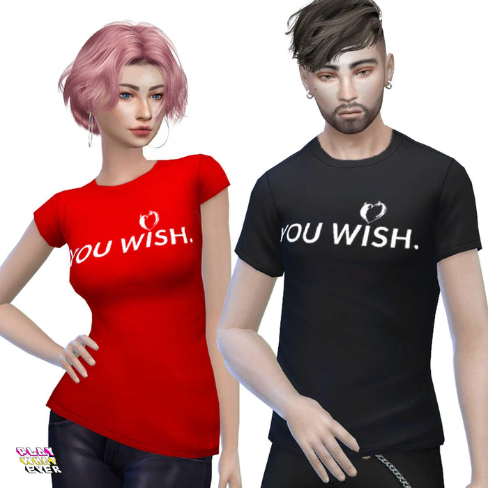 Sims 4 CC You Wish Devil Heart Shirt