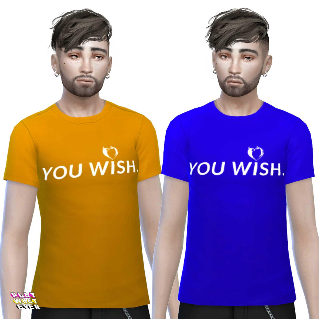 Sims 4 CC You Wish Devil Heart Shirt - PlayWhatever
