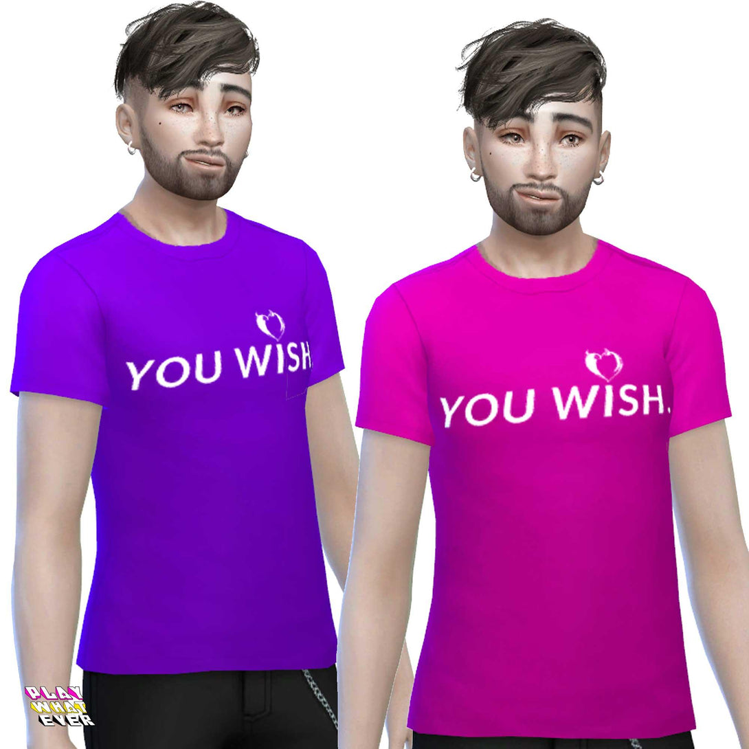 Sims 4 CC You Wish Devil Heart Shirt - PlayWhatever