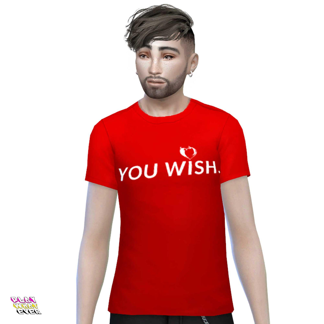 Sims 4 CC You Wish Devil Heart Shirt - PlayWhatever