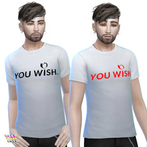Sims 4 CC You Wish Devil Heart Shirt - PlayWhatever