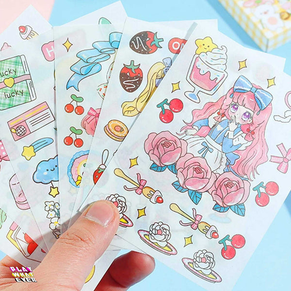 Cute, Colorful Washi Sticker Craft Sheets