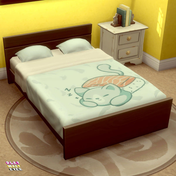 Sims 4 CC Sushi Cat Base Game Bed - PlayWhatever