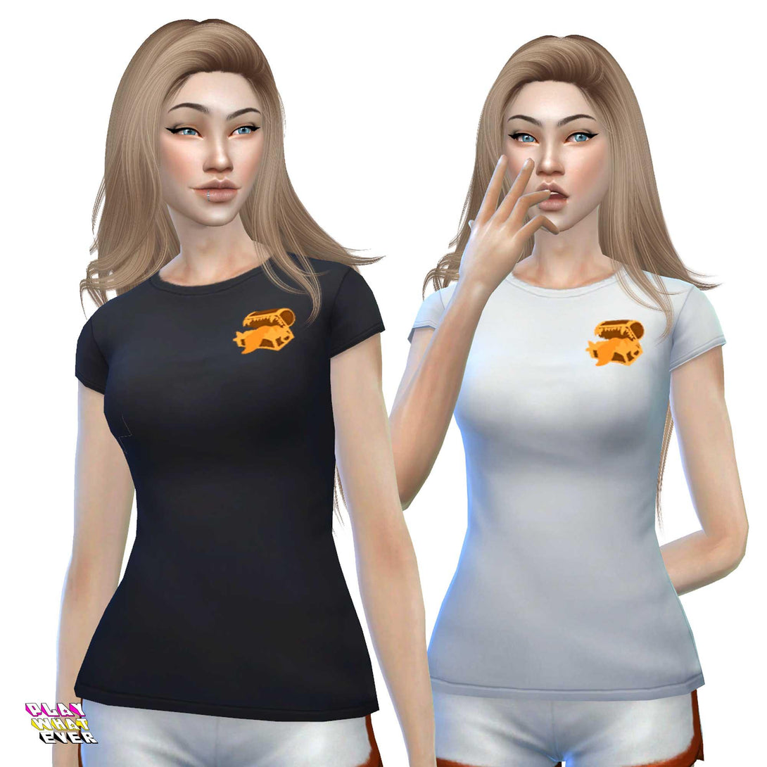 Sims 4 CC Mimic Shirt - PlayWhatever